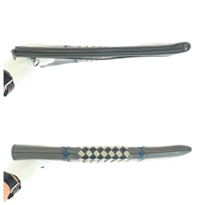 Pre-owned Bottega Veneta Gray Intrecciato Clutch Bag ()