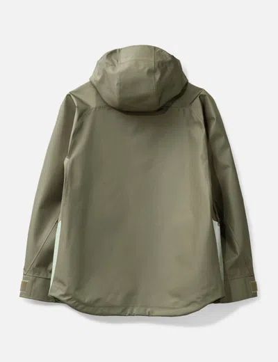 Undercover Water-repellent Nylon Jacket With Futuristic Artwork In Gray