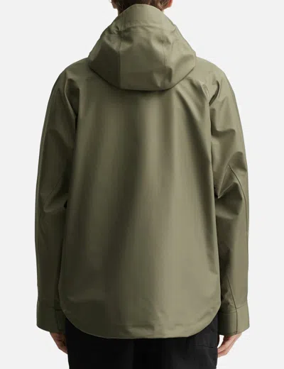Undercover Water-repellent Nylon Jacket With Futuristic Artwork In Gray
