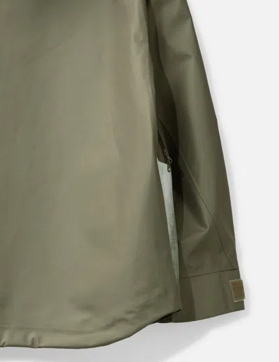 Undercover Water-repellent Nylon Jacket With Futuristic Artwork In Gray