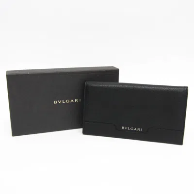 Pre-owned Bulgari Black Leather Wallet  ()