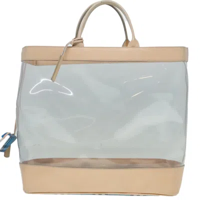 Pre-owned Burberry Transparent Vinyl Tote Bag ()