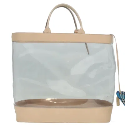Pre-owned Burberry Transparent Vinyl Tote Bag ()