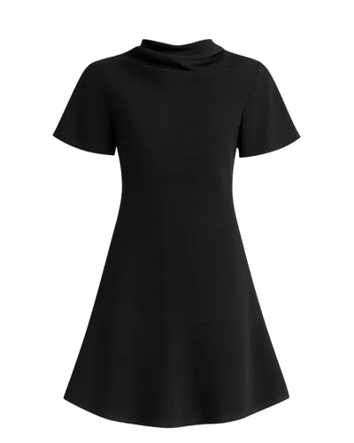 Staud Silk Mini Dress Cowl Neckline In Black