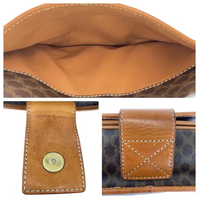 Pre-owned Celine Brown Pvc Leather Pochette Shoulder Bag ()