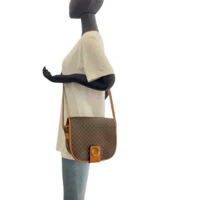 Pre-owned Celine Brown Pvc Leather Pochette Shoulder Bag ()