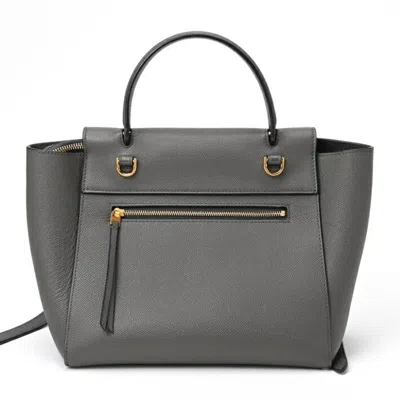 Pre-owned Celine Gray Leather Handbag Shoulder Bag ()
