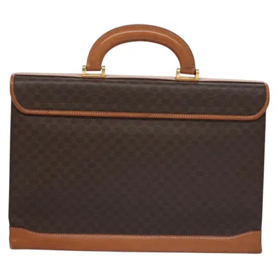 Pre-owned Celine Céline Macadam Brown Canvas Briefcase Bag ()