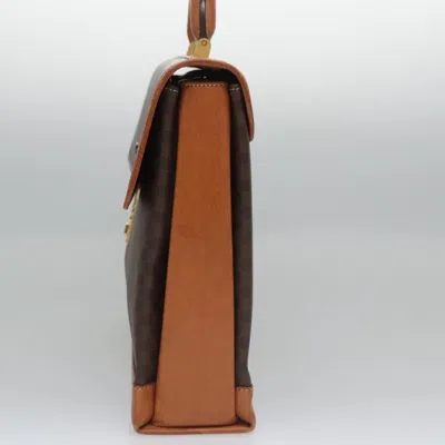 Pre-owned Celine Céline Macadam Brown Canvas Briefcase Bag ()