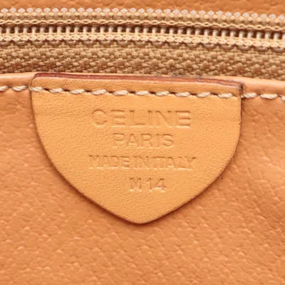 Pre-owned Celine Macadam Brown Coated Canvas Leather Shoulder Bag ()