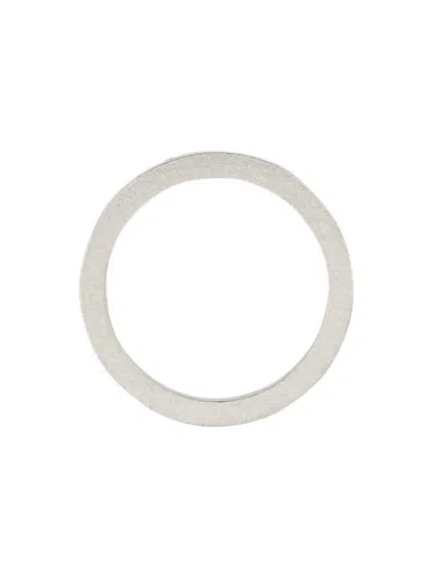 Maison Margiela Minimalist Silver Band Ring In Metallic