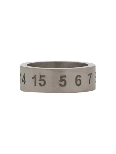 Maison Margiela Minimalist Silver Band Ring In Metallic