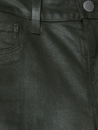 L'agence Marguerite Coated High Rise Skinny Jeans In Deep Olive In Green
