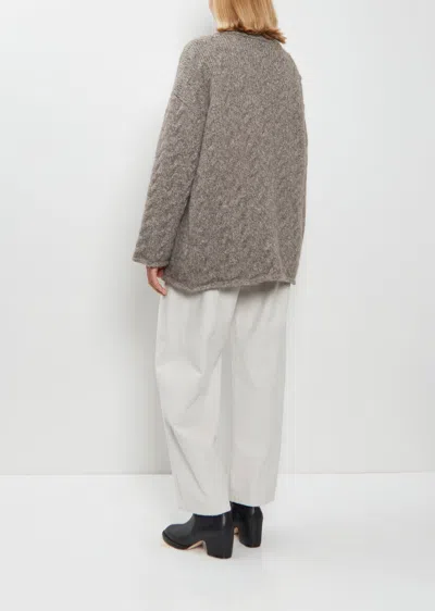 Lauren Manoogian Alpaca Wool Cable Cardigan In Gray