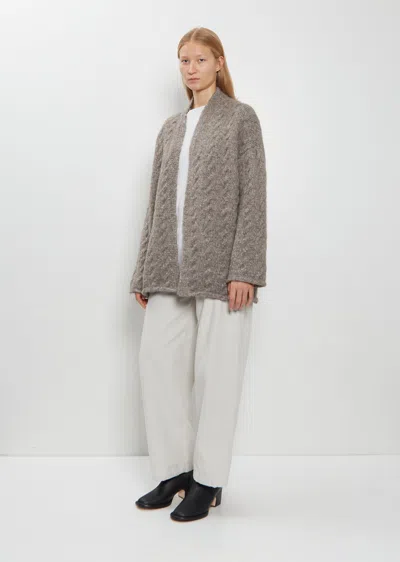 Lauren Manoogian Alpaca Wool Cable Cardigan In Gray