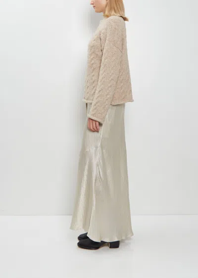 Lauren Manoogian Alpaca Wool Cable Crewneck Sweater In Neutral