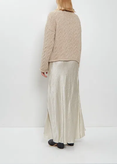 Lauren Manoogian Alpaca Wool Cable Crewneck Sweater In Neutral