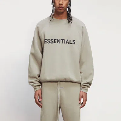 Essentials Fear Of God  Fw20 Crew Neck Sweatshirt 'moss' In Multi