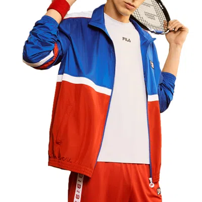 Fila Yellow  X Wilson Crossover Contrasting Colors Tennis Sports Woven Jacket Blue