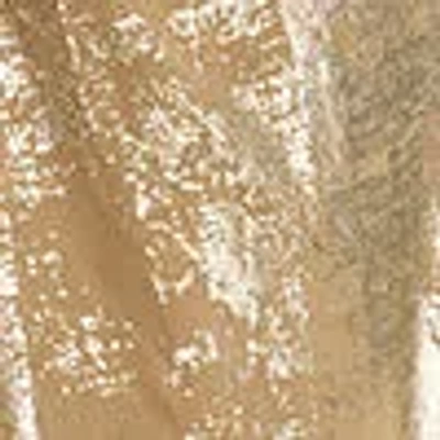 Kenneth Cole Metallic Foil Mesh Pleated Bodice Maxi Dress In Gold