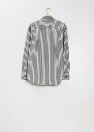 Mhl By Margaret Howell Men Basic Cotton Shirt In Gray