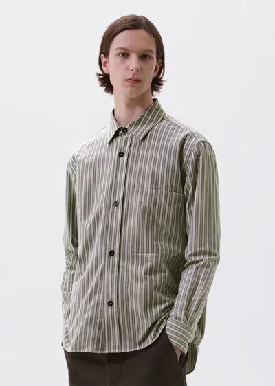 Mhl By Margaret Howell Men Basic Cotton Shirt In Gray