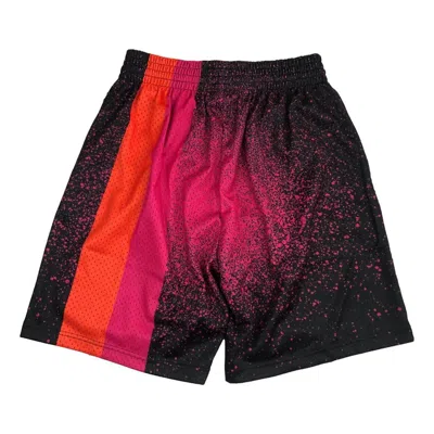 Mitchell & Ness X Nba Miami Heat Spray Paint Swingman Shorts 'red' In Multi