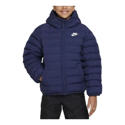 Nike (gs)  Sportswear Lightweight Synthetic Fill Loose Hooded Jacket 'midnight Navy' In Multi