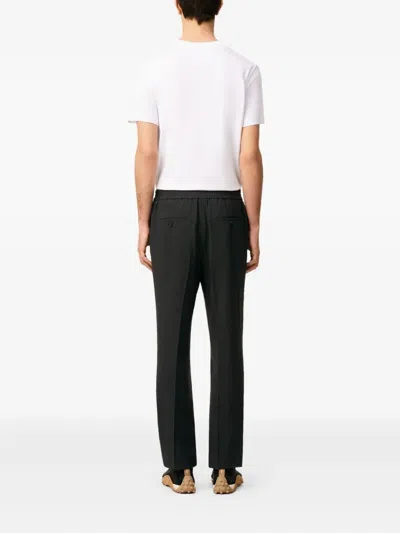 Ami Alexandre Mattiussi Tailored Grey Trousers With Elastic Waistband In Black