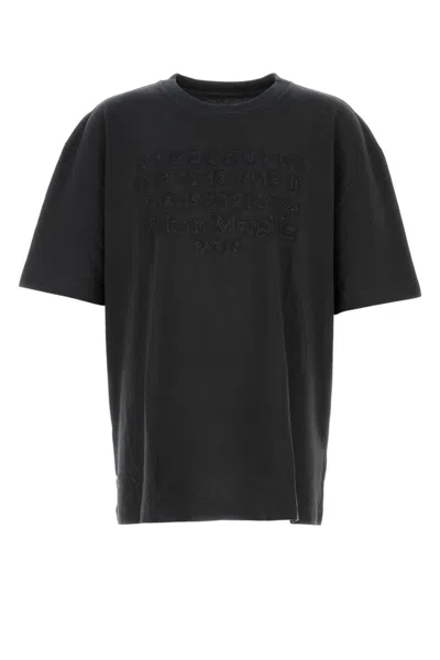 Maison Margiela Dark Grey Cotton T-shirt In Animal Print