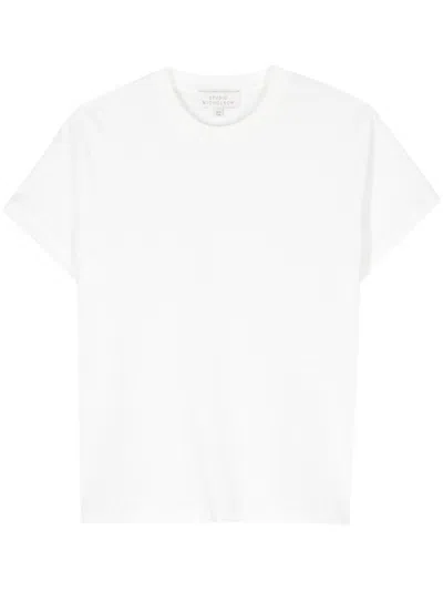 Studio Nicholson Item O-neck Short-sleeved T-shirt In Off White
