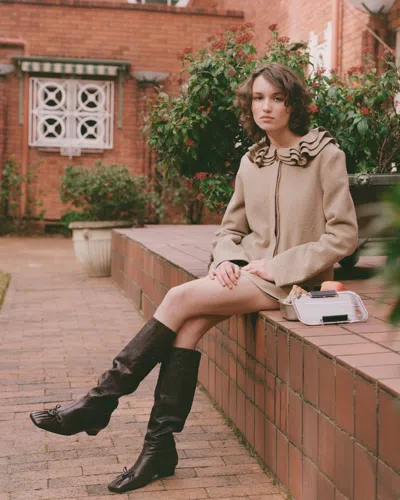 My Mum Made It Rosette Pocket Boots In Brown