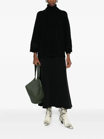 Herno Nylon Skirt With Drawstring And Elastic Waistband In Black