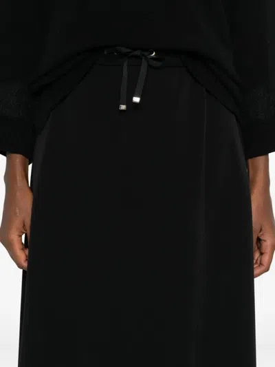 Herno Nylon Skirt With Drawstring And Elastic Waistband In Black