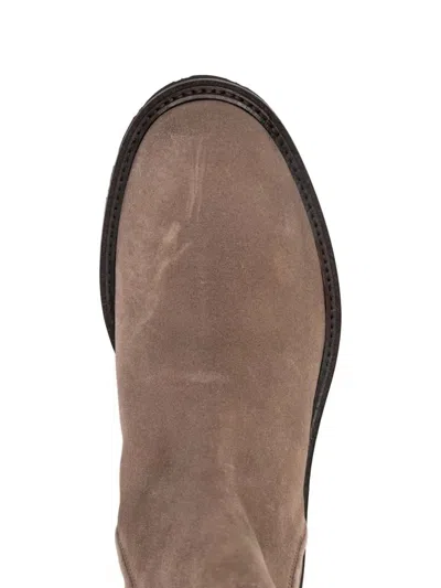 Hugo Boss Leather Boots In Brown