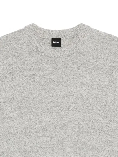 Hugo Boss Wool Knitwear In Gray