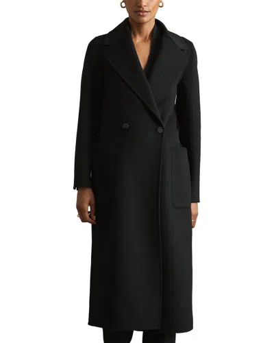 Reiss Lucia Wool Blend Coat In Black