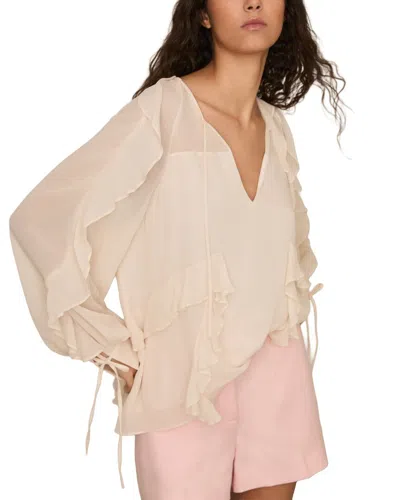 Reiss Zaria Ruffle Top In Pink