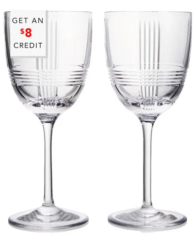 Marquis By Waterford Set Of 2 Marquis Vector White Wine Glasses With $8 Credit In Transparent