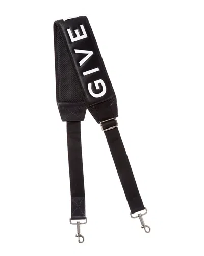 Givenchy Logo Padded Leather Shoulder Strap In Black