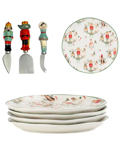10 Strawberry Street Nutcracker Cheese Serving Set In Multi