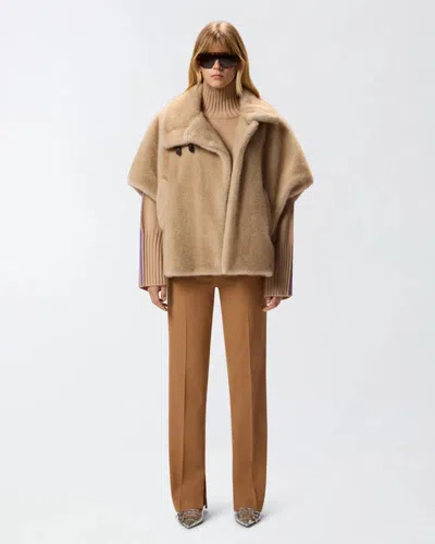 Pinko Beige Bedside Table Hood In Brown