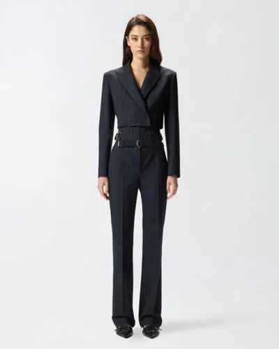 Pinko Scamorza Grey Jacket Fw25 In Blue