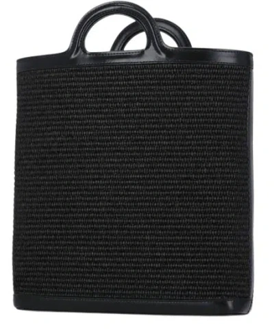 Marni Leather And Fabric Stylish Bag In Black