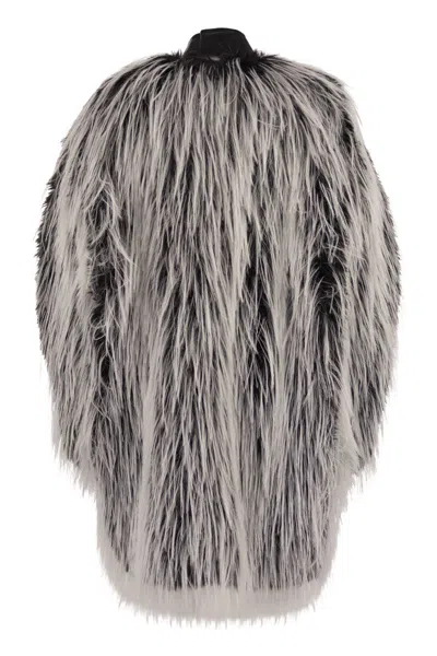 Sportmax Adesso1234 Oversized Two Tone Jacket In Gray
