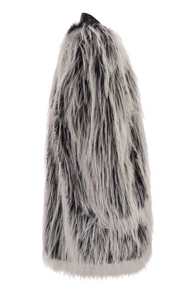 Sportmax Adesso1234 Oversized Two Tone Jacket In Gray