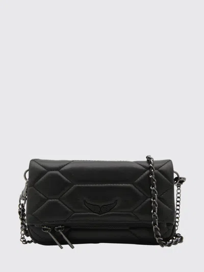 Zadig & Voltaire Rock Quilted Suede Clutch In Pattern