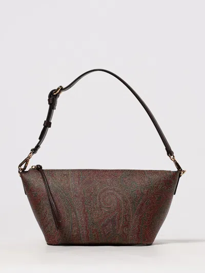Etro Trapezoidal Shoulder Bag Shoulder Bags Brown In Pink