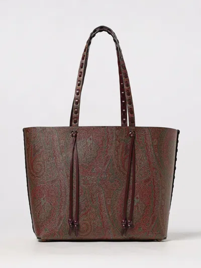 Etro Paisley-jacquard Shoulder Bag In Brown