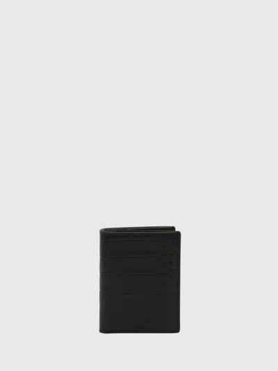 Tom Ford Black Croc-embossed Leather Cardholder In Black